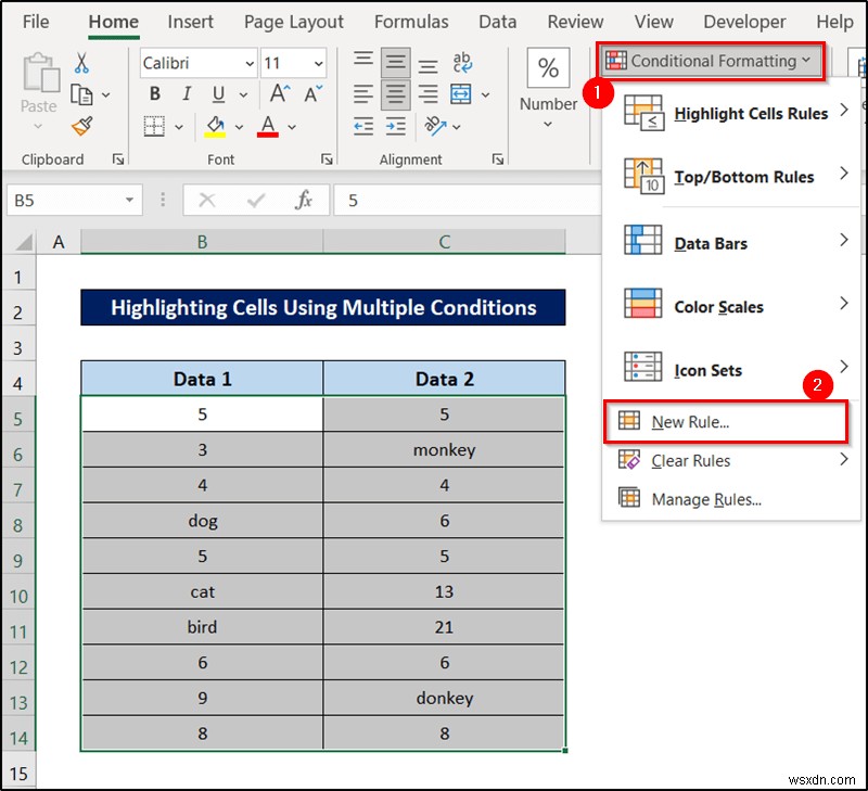 Conditional Formatting with Formula in Excel