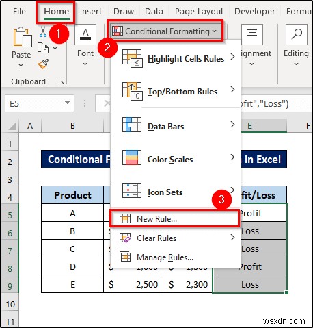 Conditional Formatting with Formula in Excel