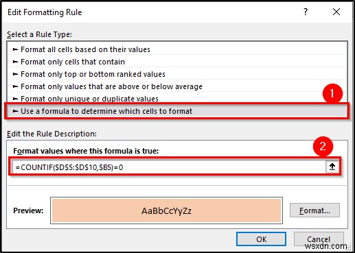 Conditional Formatting with Formula in Excel