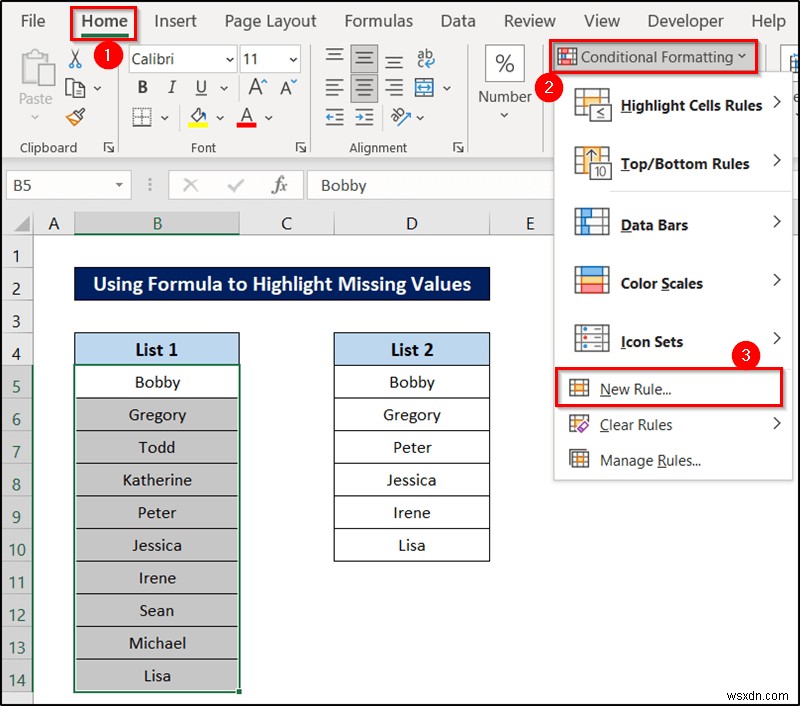 Conditional Formatting with Formula in Excel