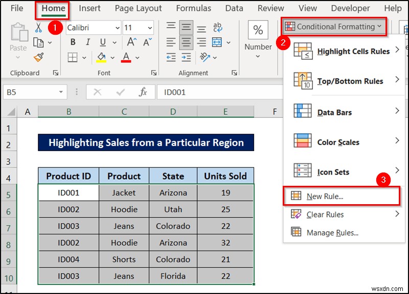 Conditional Formatting with Formula in Excel