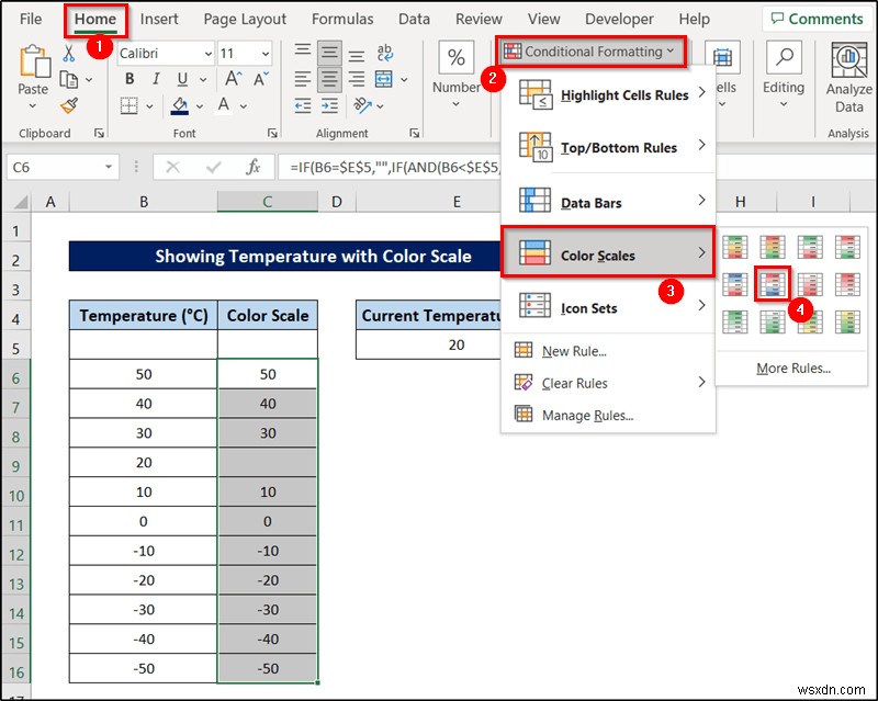 Conditional Formatting with Formula in Excel