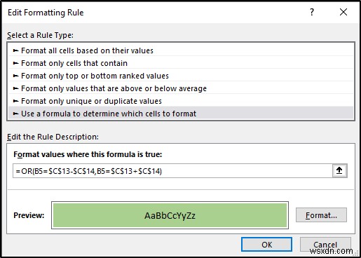 Conditional Formatting with Formula in Excel