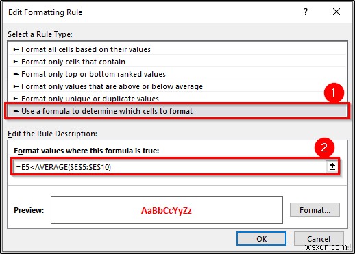 Conditional Formatting with Formula in Excel
