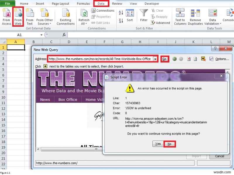 How to Import Data from a Website to Excel?