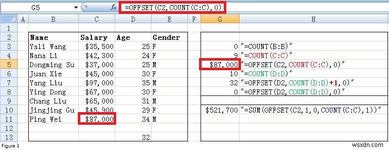 Use of Offset Function in Excel [Offset – Match Combo, Dynamic Range]