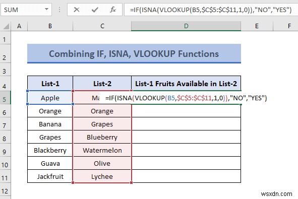 How to Compare Two Columns for Finding Differences in Excel