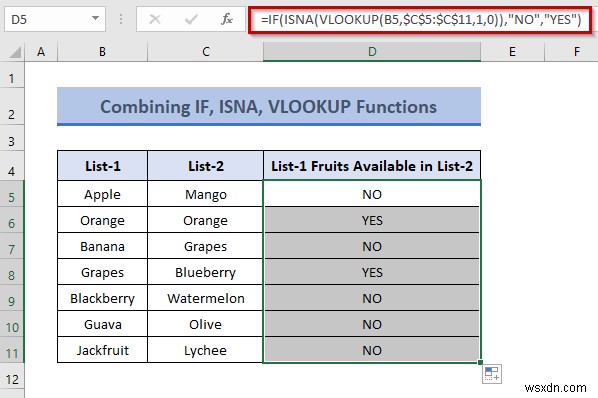 How to Compare Two Columns for Finding Differences in Excel