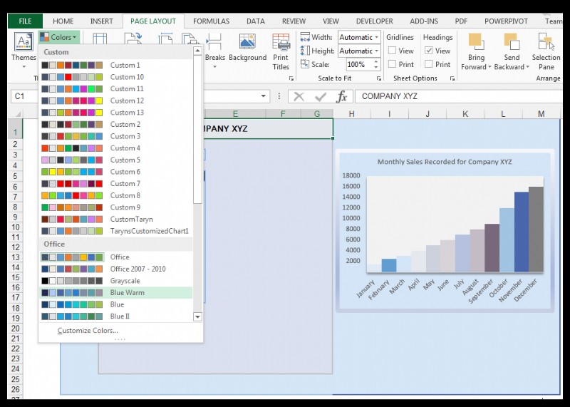How to Modify Theme Color, Font, & Effects & Create Custom Excel Theme