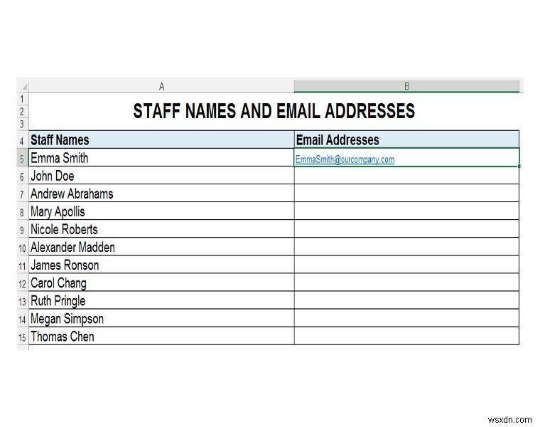 Creating Email Addresses from a Single Column with Flash Fill, TEXT Formulas & Commentator’s Text Formula Suggestions