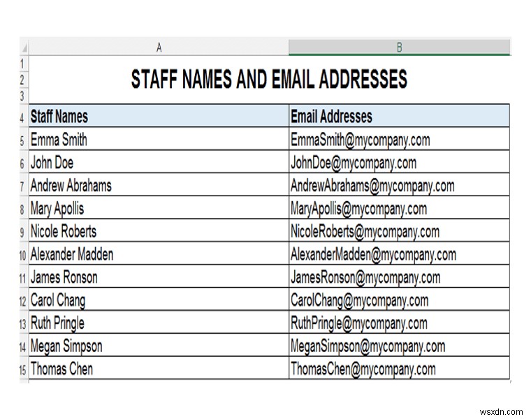Creating Email Addresses from a Single Column with Flash Fill, TEXT Formulas & Commentator’s Text Formula Suggestions