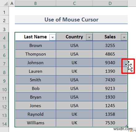 Navigating Excel Table (7 Simple Techniques)
