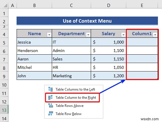 How to Insert or Delete Rows and Columns from Excel Table
