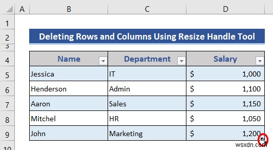 How to Insert or Delete Rows and Columns from Excel Table