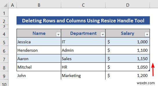 How to Insert or Delete Rows and Columns from Excel Table