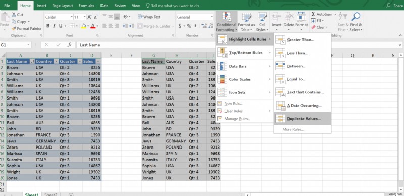 How to Remove Duplicate Rows in Excel Table