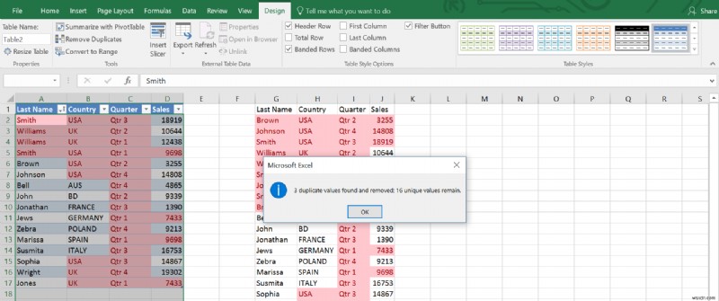 How to Remove Duplicate Rows in Excel Table