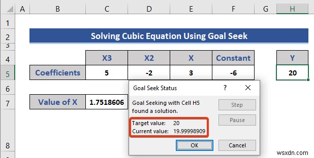 Solving Equations in Excel (5 Useful Examples)