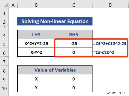 Solving Equations in Excel (5 Useful Examples)