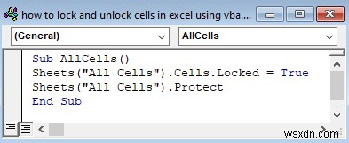 How to Lock and Unlock Cells in Excel Using VBA