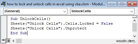How to Lock and Unlock Cells in Excel Using VBA