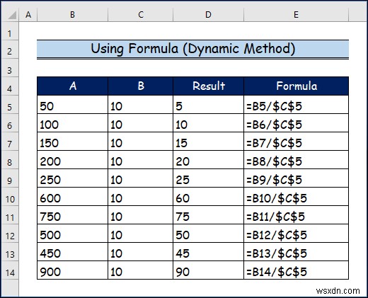 How to Divide Columns in Excel (8 Easy Ways)