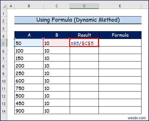 How to Divide Columns in Excel (8 Easy Ways)