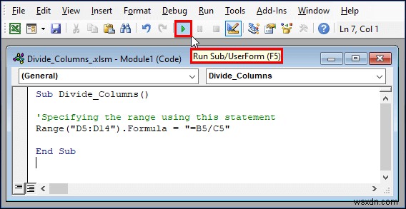 How to Divide Columns in Excel (8 Easy Ways)