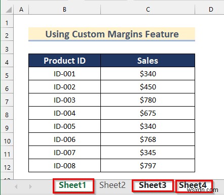 Perform Commands to Center the Selected Worksheets in Excel