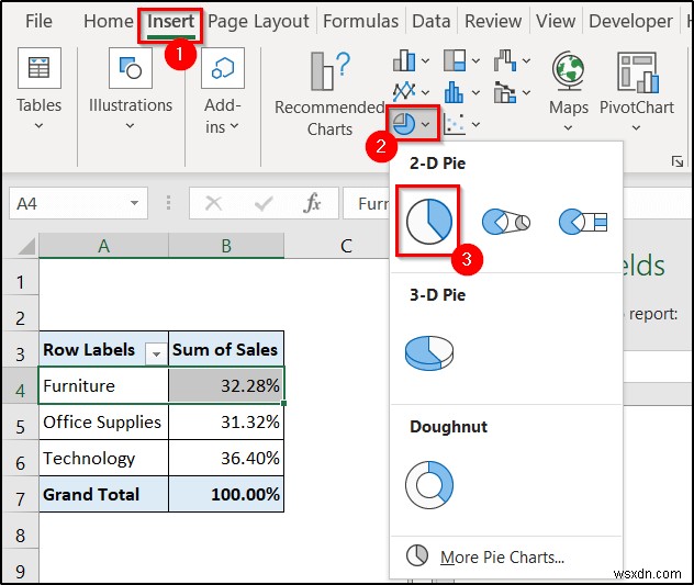 Create Report That Displays Quarterly Sales by Territory in Excel