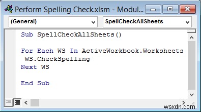 How to Perform a Spelling Check on the Active Worksheet in Excel