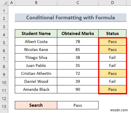 Apply Conditional Formatting Based on Another Text Cell in Excel