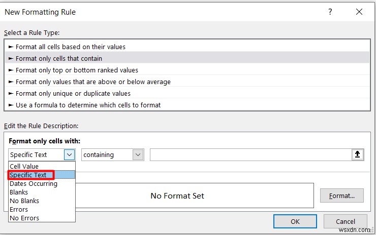 Apply Conditional Formatting Based on Another Text Cell in Excel