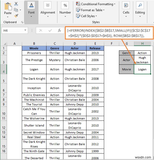 How to Extract Data From Table Based on Multiple Criteria in Excel