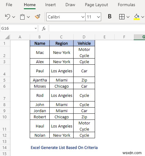 How to Generate List Based on Criteria in Excel (4 Methods)