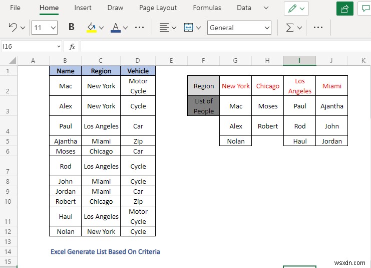 How to Generate List Based on Criteria in Excel (4 Methods)