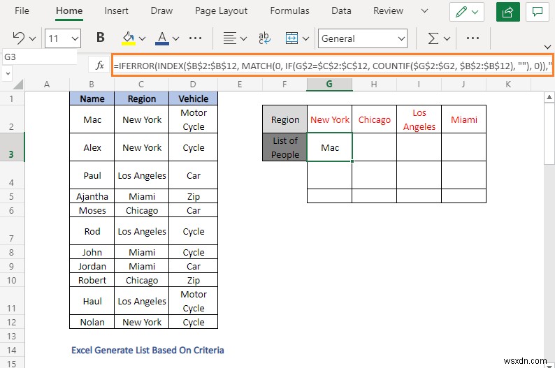 How to Generate List Based on Criteria in Excel (4 Methods)