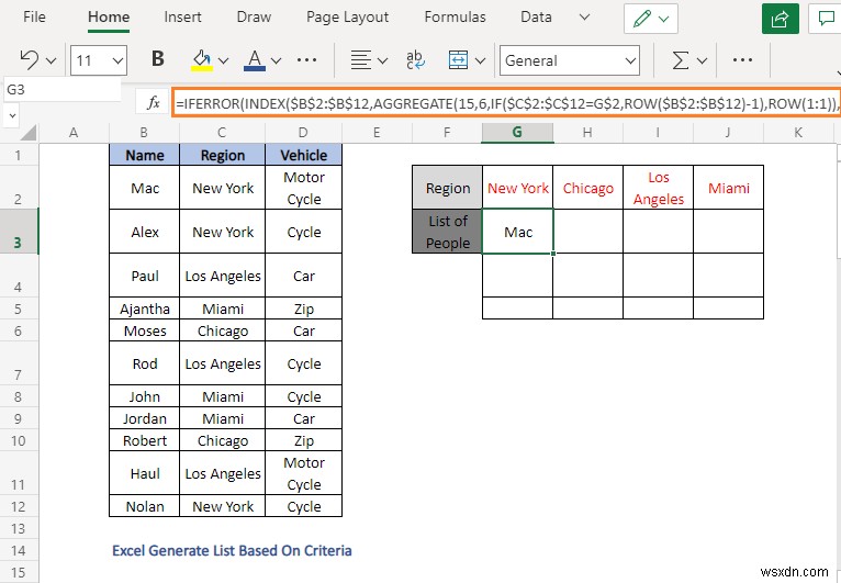 How to Generate List Based on Criteria in Excel (4 Methods)