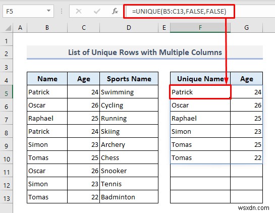 Create a Unique List in Excel Based on Criteria (9 Methods)