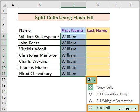 How to Split One Cell into Two in Excel (5 Useful Methods)
