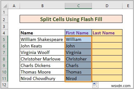 How to Split One Cell into Two in Excel (5 Useful Methods)