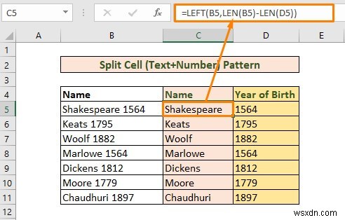 How to Split One Cell into Two in Excel (5 Useful Methods)