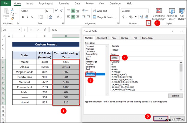 How to Convert Number to Text with Leading Zeros in Excel