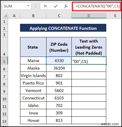How to Convert Number to Text with Leading Zeros in Excel