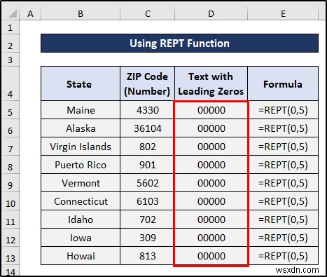 How to Convert Number to Text with Leading Zeros in Excel
