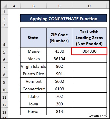 How to Convert Number to Text with Leading Zeros in Excel
