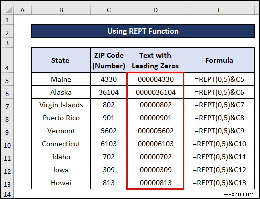 How to Convert Number to Text with Leading Zeros in Excel