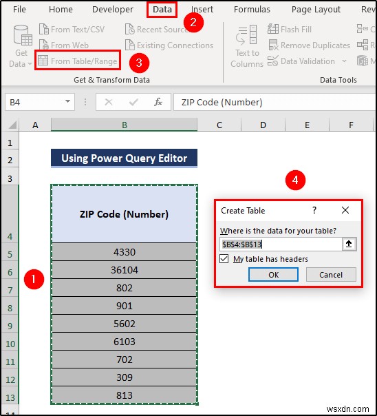 How to Convert Number to Text with Leading Zeros in Excel