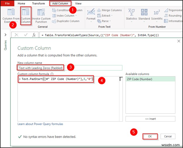 How to Convert Number to Text with Leading Zeros in Excel