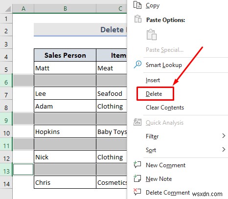 Delete Blank Rows in Excel (8 Suitable Methods)